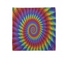Vibrant Rainbow Spiral Bandana