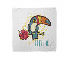 Toucan Bird with Hibiscus Bandana