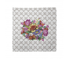 Damask Pattern Bouquet Bandana