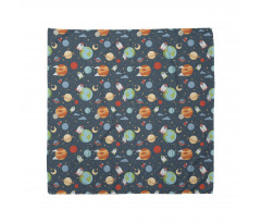 Cartoon Planets in Space Bandana