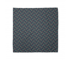 Geometrik Bandana Eskitme Tarzda Yuvarlak Soyut Şekiller