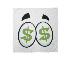 Green Dollar Signs Cartoon Bandana