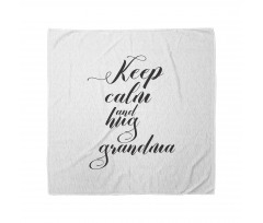 Hugging Grandma Calligraphy Bandana