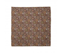 Floral Motifs Flowers Print Bandana