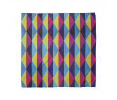 Geometrik Bandana Retro Tarz Dikey Şeritler ve Şekiller