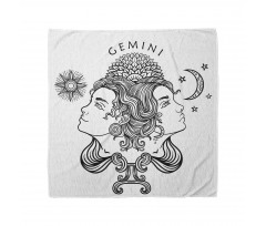 Burç Bandana Güneş ve Aylı Astrolojik İkizler Sembolü Model