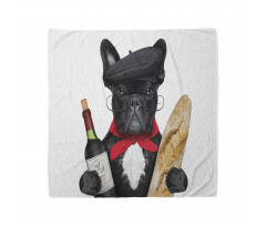 French Dog Red Wine Bandana