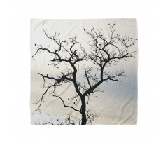 Black Fall Tree Silhouette Bandana