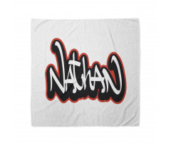 Özel İsim Bandana Grafiti Tarzında Nathan Adı Yazılı Görsel