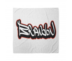 Özel İsim Bandana Grafiti Tarzında Brandon Adı Yazılı Model