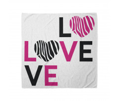 Zebra Stripes Hearts Bandana