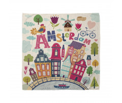 Cartoon Amsterdam Houses Bandana