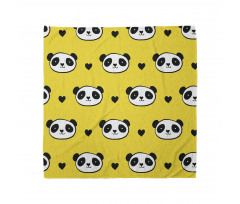 Panda Bandana Göz Bölgesi Kara Çin Ayısı Tekrarlı Desen