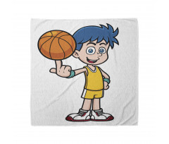 Basketbol Bandana Parmağında Top Çeviren Sporcu Çocuk Model