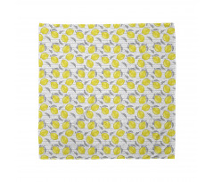 Sketched Lemon Pattern Bandana