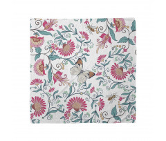 Vintage Floral Art Insects Bandana