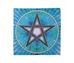 Geometrik Bandana Uzayda Uçan Gibi Gözüken Pentagram Şekli