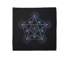 Geometrik Bandana Kutsal Görünümlü Yıldız Figürlü Pentagram