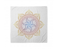 Mandala Bandana İçerisi Çiçek Gibi Açmış Olan Karışık Şekil