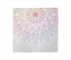 Mandala Bandana Gökkşağı Renk Geçişi Çizgisel Tasarım