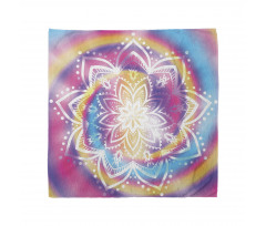 Hippi Bandana Rengarenk Pastel Arka Planda Çiçek Motifi