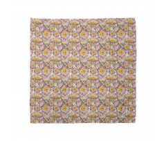 Retro Doodle Flowers Bandana