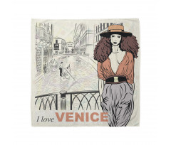 Venice Bandana İtalyayı Seven Kadın Vintage Tarzı Görsel