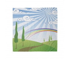 Rainbow on a Meadow Road Bandana