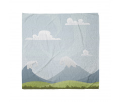 Cartoon Mountains Idyllic Bandana