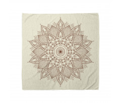 Mandala Bandana Çiçek Şeklini Andıran Süslemeli Etnik Model