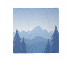 Snow Mountains Trees Bandana