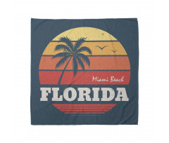 Yazılı Bandana Sıcak Gün Batımı Temalı Florida Duvar Kağıdı