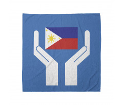 Hands Showing Flag Bandana