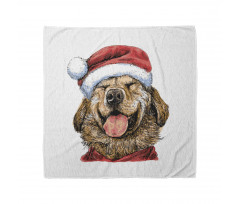 Funny Terrier Smiling Xmas Bandana