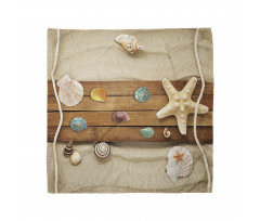 Rustic Board Seashells Bandana