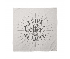 Coffee Words Grunge Effect Bandana