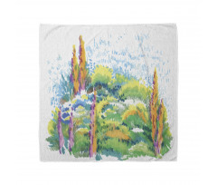 Floral Nature Meadow Trees Bandana