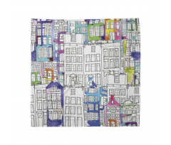 Watercolor Sketch Houses Bandana