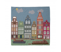 European Houses and Ships Bandana