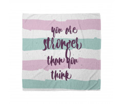 Watercolor Stripes Typography Bandana