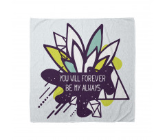 Flower and Love Message Art Bandana