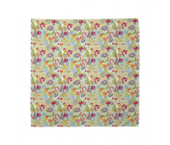 Nursery Bird and Flowers Bandana