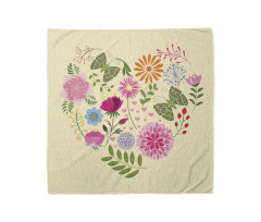 Colorful Flowers Butterflies Bandana