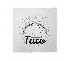 Mexican Taco Typography Art Bandana