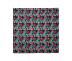 Floral Bandana Rengarenk Tropikal Çiçek Desenli Dekoratif