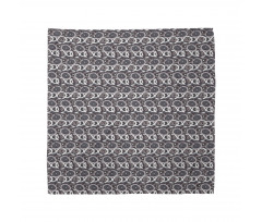 Geometrik Bandana İç İçe Daireler Desenli Yuvarlak Şık