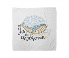 Whale Waves Pastel Bandana