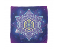 Meditasyon Bandana Neon Renkler İçindeki Mandala Desenli