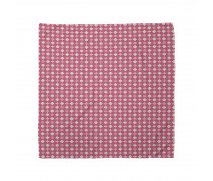 Otantik Bandana Pembe Fonlu Dörtgenler Desenli Çokgen Kilim