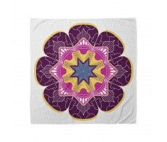 Meditasyon Bandana Vintage Floral Mandala Çiçeği Desenli